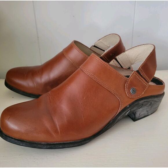 Ariat Womens Size 7B Western Closed Toe Leather Mules Shoes Brown Slip On - Picture 8 of 11